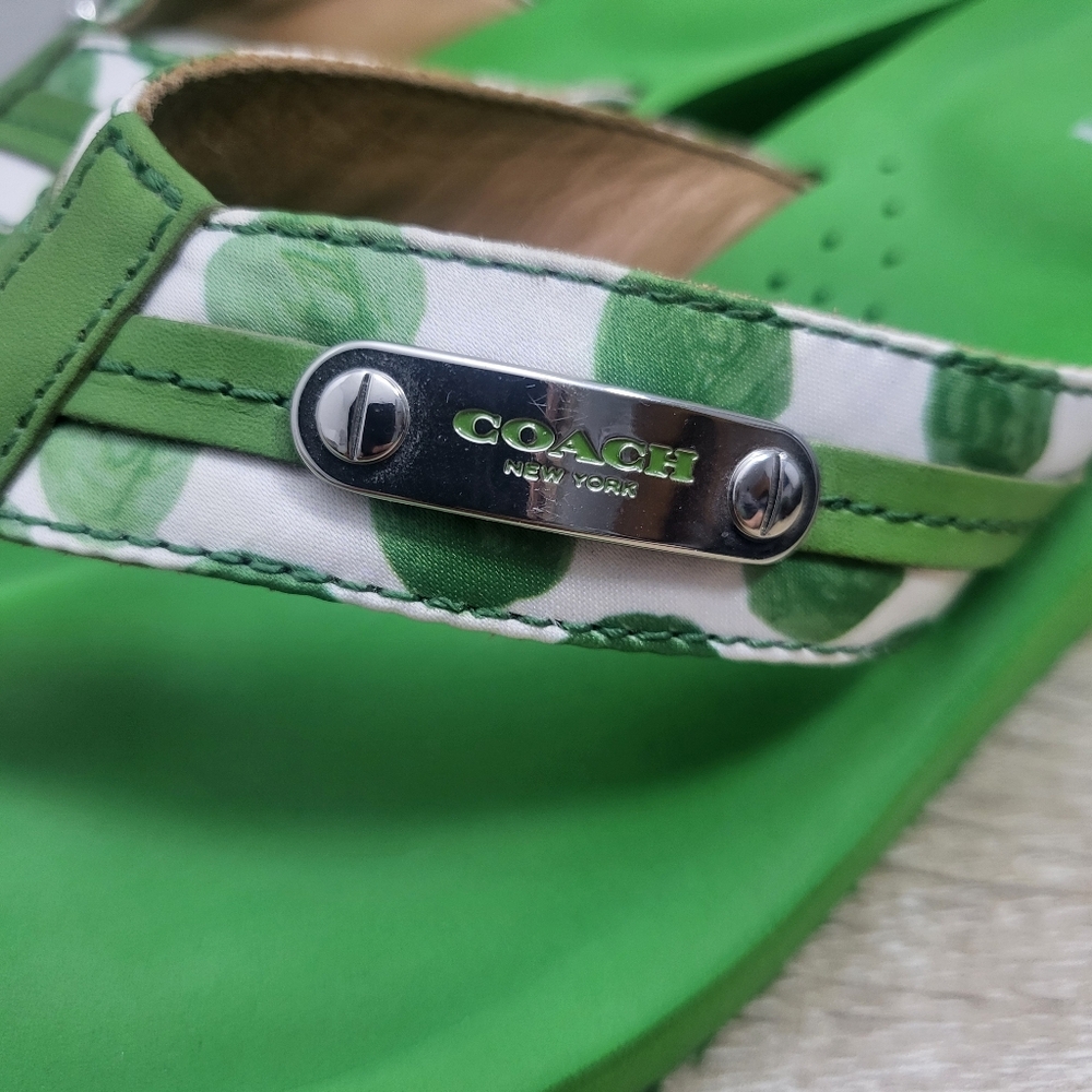 Coach Brand. Jade Print Dot Wedges. Womens Size 8.5 - Picture 1 of 14